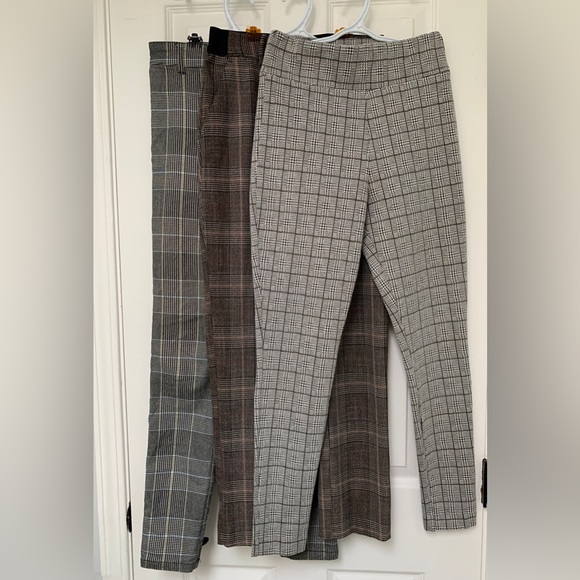 Bundle of three Gingham leggings, size S, high and middle waist, stretch. - Picture 1 of 7